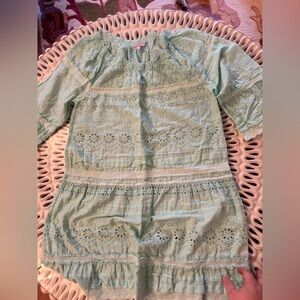 Calypso St. Barth Mint Green Eyelet Lace Dress